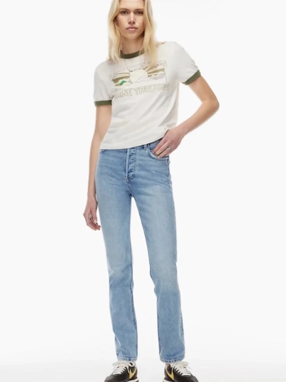 Aritzia Denim Forum Yoko High Rise Slim Jean